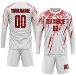 White Red-Black Jersey Uniform Sublimation Soccer Custom White Red-Black Jersey Uniform Sublimation Soccer Custom