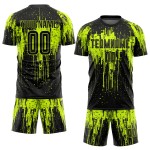 Jersey Sublimation Neon Green Uniform Custom Black Soccer Jersey Sublimation Neon Green Uniform Custom Black Soccer