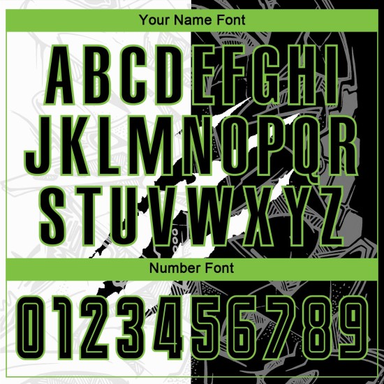 Uniform Sublimation Jersey Pattern Soccer Green Custom Black-Neon Graffiti Scratch Uniform Sublimation Jersey Pattern Soccer Green Custom Black-Neon Graffiti Scratch