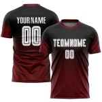 Fade Uniform Sublimation White-Crimson Jersey Black Custom Fashion Soccer Fade Uniform Sublimation White-Crimson Jersey Black Custom Fashion Soccer