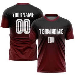 Fade Uniform Sublimation White-Crimson Jersey Black Custom Fashion Soccer Fade Uniform Sublimation White-Crimson Jersey Black Custom Fashion Soccer