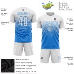 Uniform White Blue Powder Jersey Soccer Custom Sublimation Uniform White Blue Powder Jersey Soccer Custom Sublimation