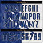 Soccer Graffiti Sublimation Jersey Gold Scratch White-Old Pattern Uniform Custom Royal Soccer Graffiti Sublimation Jersey Gold Scratch White-Old Pattern Uniform Custom Royal