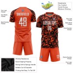Orange Uniform White-Black Sublimation Jersey Soccer Custom Orange Uniform White-Black Sublimation Jersey Soccer Custom