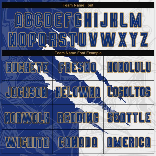 Soccer Graffiti Sublimation Jersey Gold Scratch White-Old Pattern Uniform Custom Royal Soccer Graffiti Sublimation Jersey Gold Scratch White-Old Pattern Uniform Custom Royal
