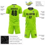 Soccer Black Jersey Neon Uniform Sublimation Custom Green Soccer Black Jersey Neon Uniform Sublimation Custom Green