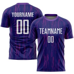 Uniform Jersey Purple Soccer White Sublimation Custom Uniform Jersey Purple Soccer White Sublimation Custom