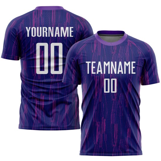 Uniform Jersey Purple Soccer White Sublimation Custom Uniform Jersey Purple Soccer White Sublimation Custom