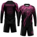 Custom Jersey Uniform Soccer Sublimation Black Pink Custom Jersey Uniform Soccer Sublimation Black Pink
