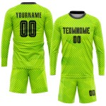 Soccer Black Jersey Neon Uniform Sublimation Custom Green Soccer Black Jersey Neon Uniform Sublimation Custom Green