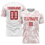 White Jersey Red Sublimation Uniform Custom Soccer White Jersey Red Sublimation Uniform Custom Soccer