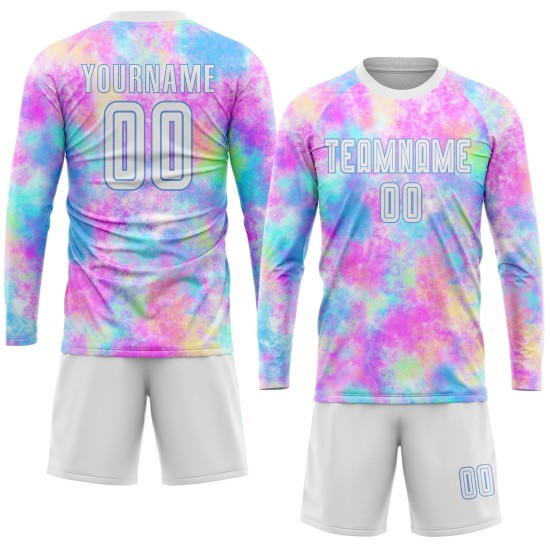 Dye Blue Soccer Tie Sublimation White-Light Uniform Custom Jersey Dye Blue Soccer Tie Sublimation White-Light Uniform Custom Jersey